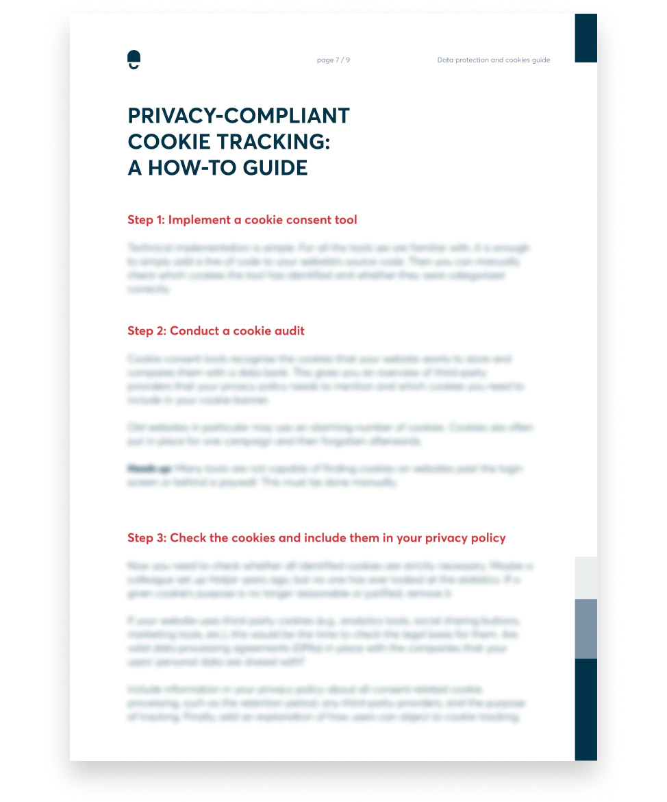 Data protection and cookies guide Look Inside – 3 EN