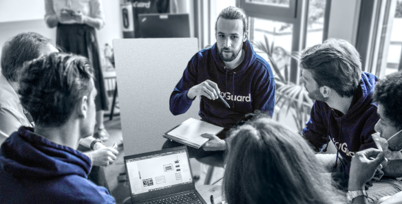 Work hard image hover